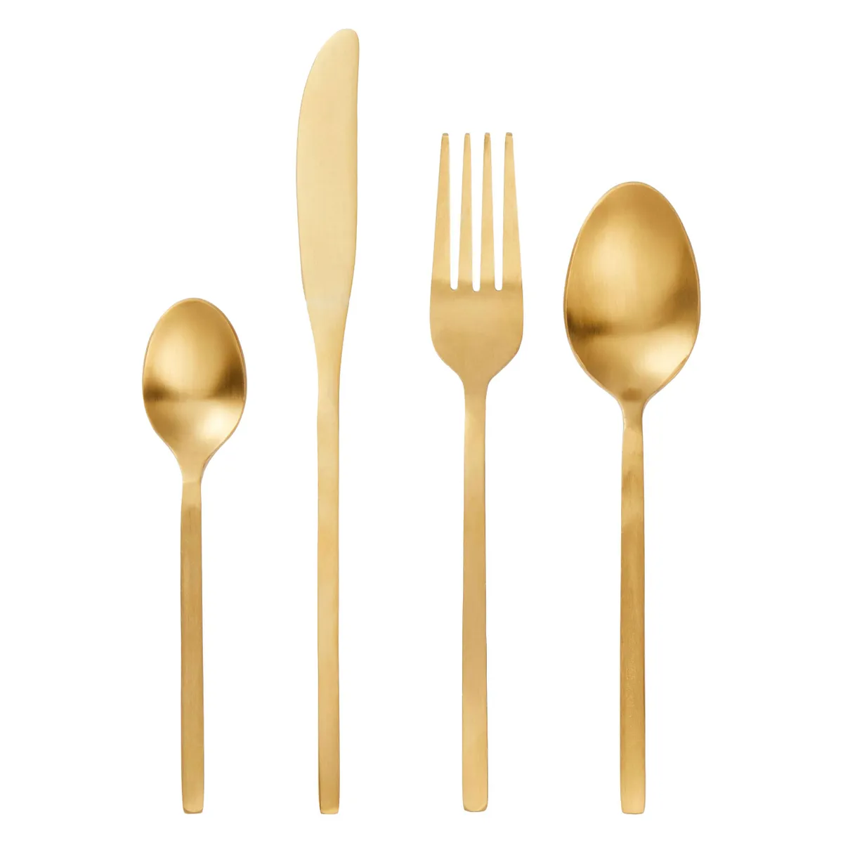 Gold cutlery set, £16, George Home