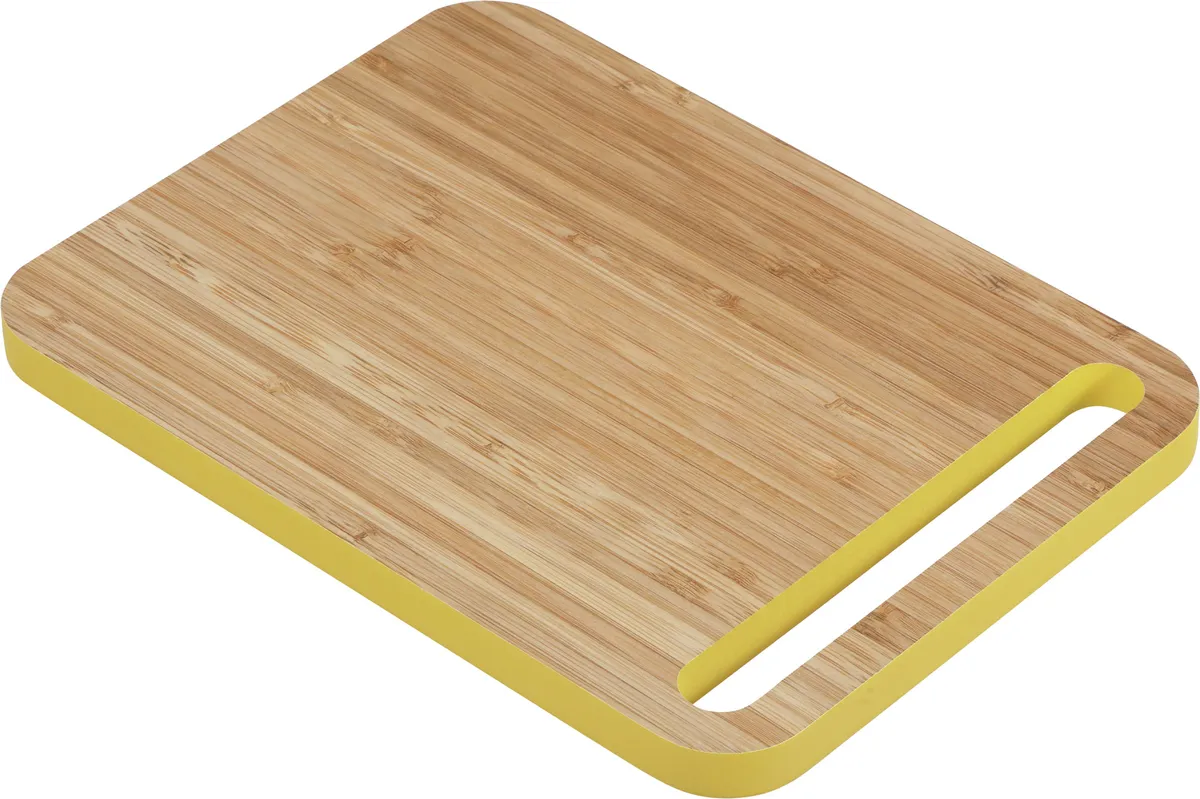 This classic board edged in a cheerful yellow hue will add a splash of colour to your kitchen. £12 from Sainsbury’s