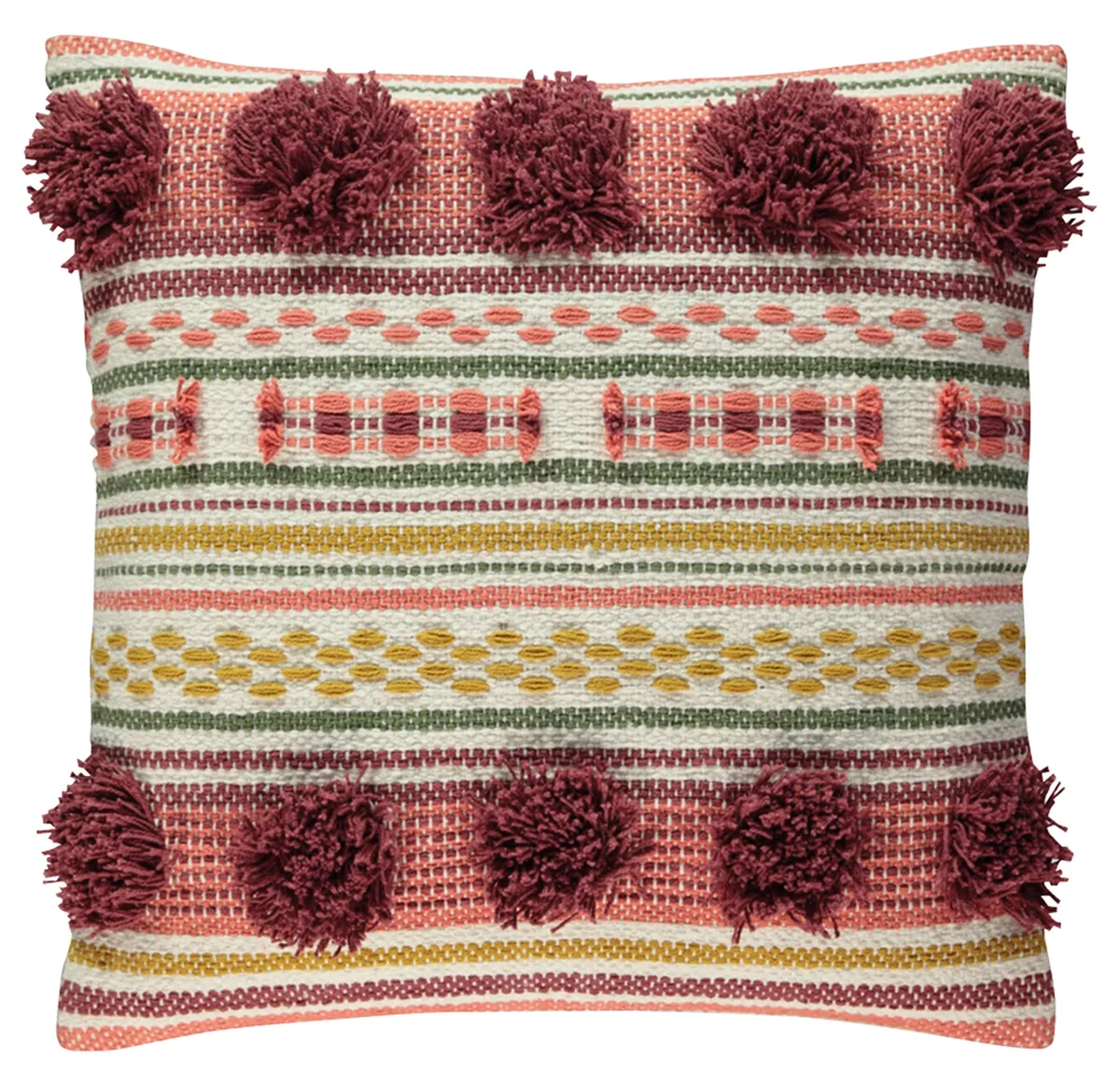 Woven stripe cushion, £12, Matalan
