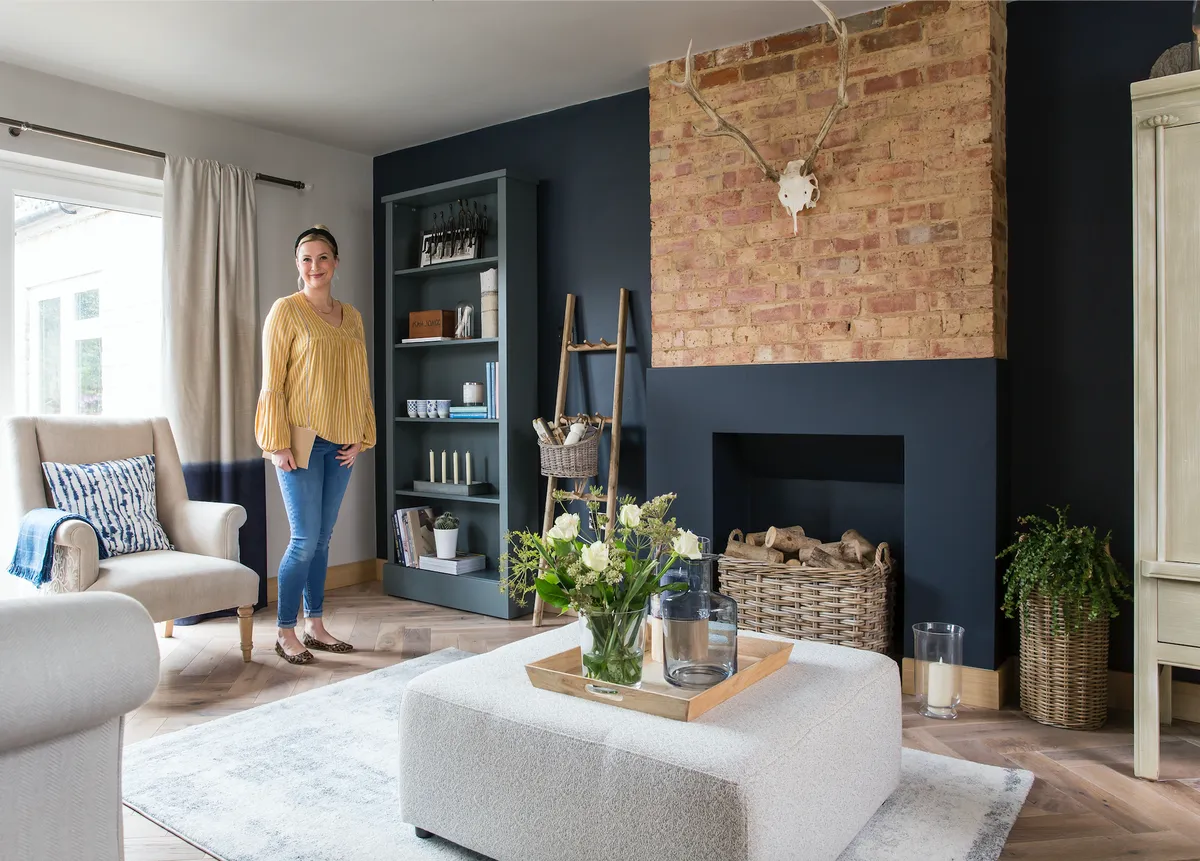 The couple are pleased with the feature wall, rustic exposed brickwork and characterful parquet flooring – however, it’s the hidden door that is definitely the star of the show and the topic of conversation with family and friends