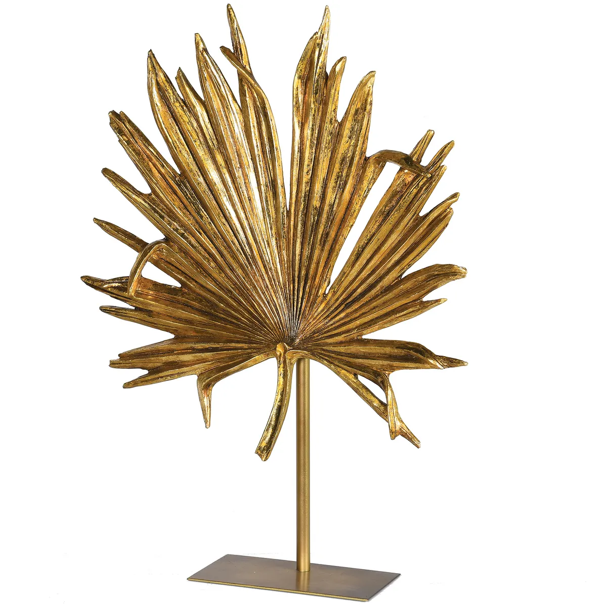 Golden palm leaf ornament, £114, Audenza