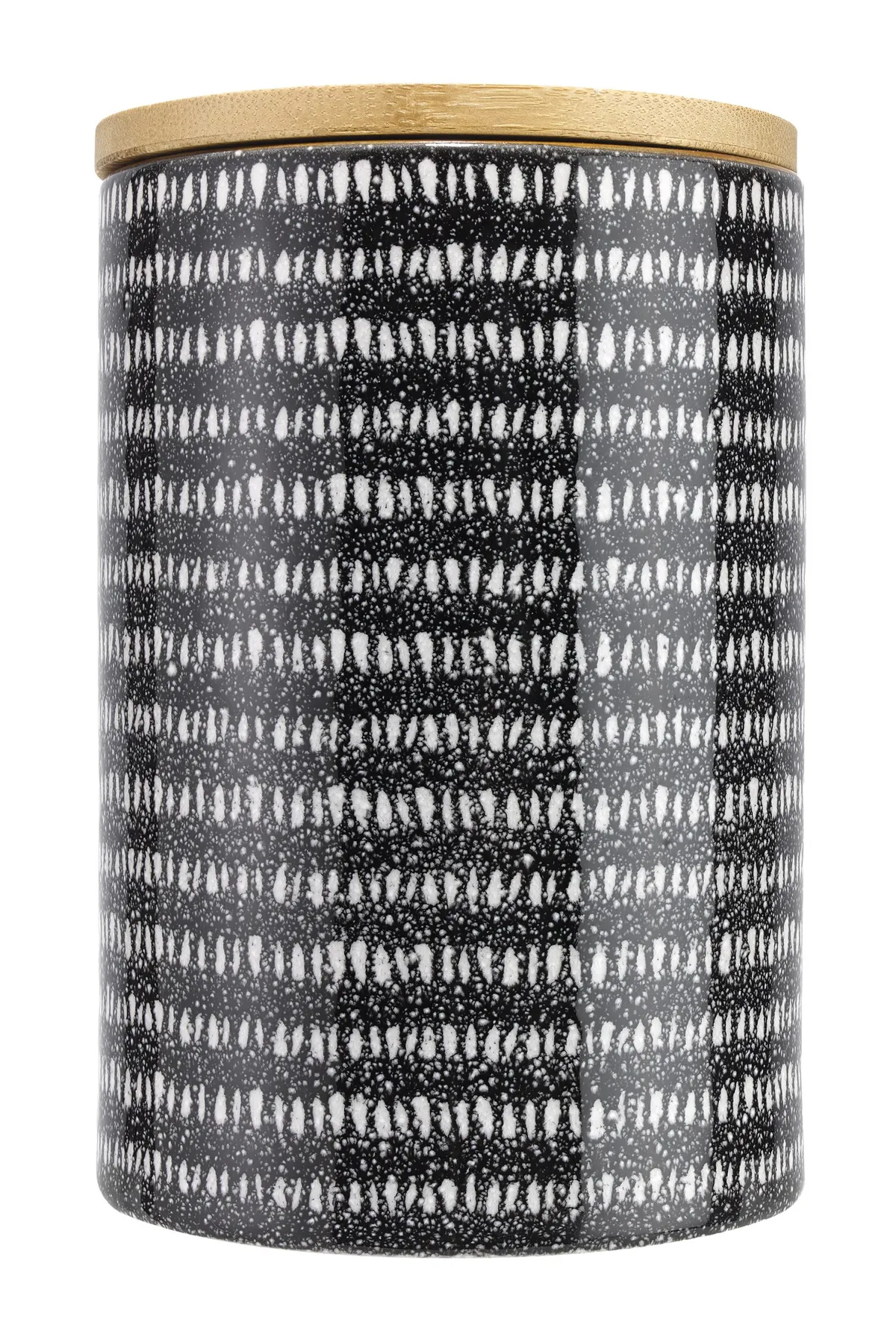 black and white kitchen storage jar