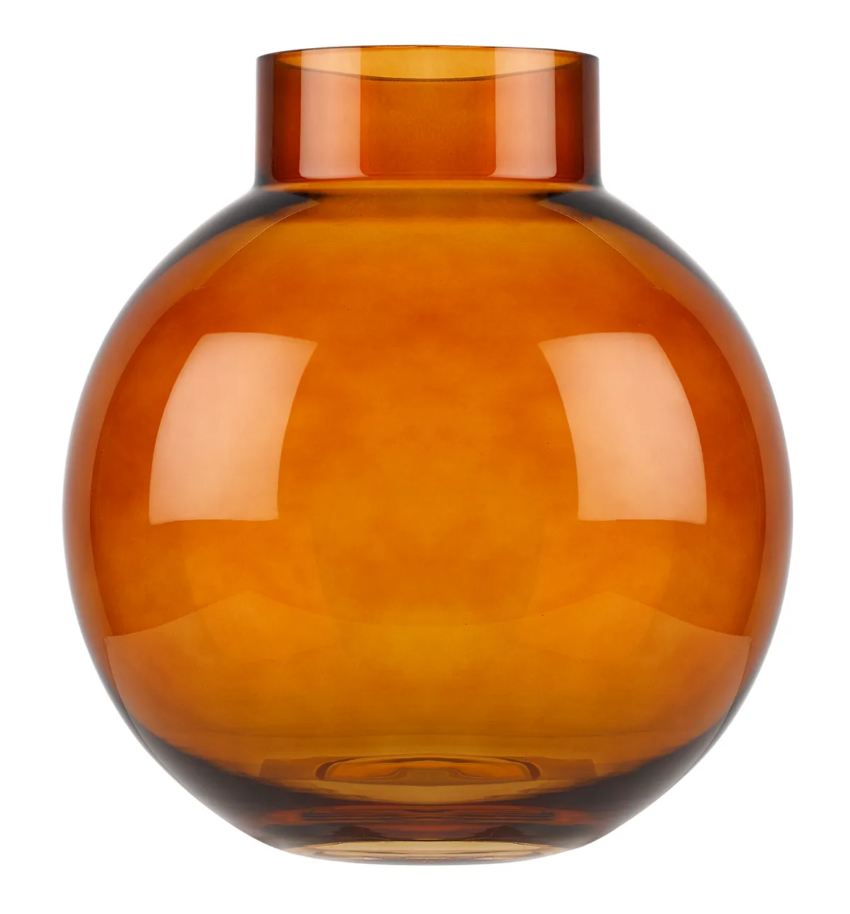 amber glass vase