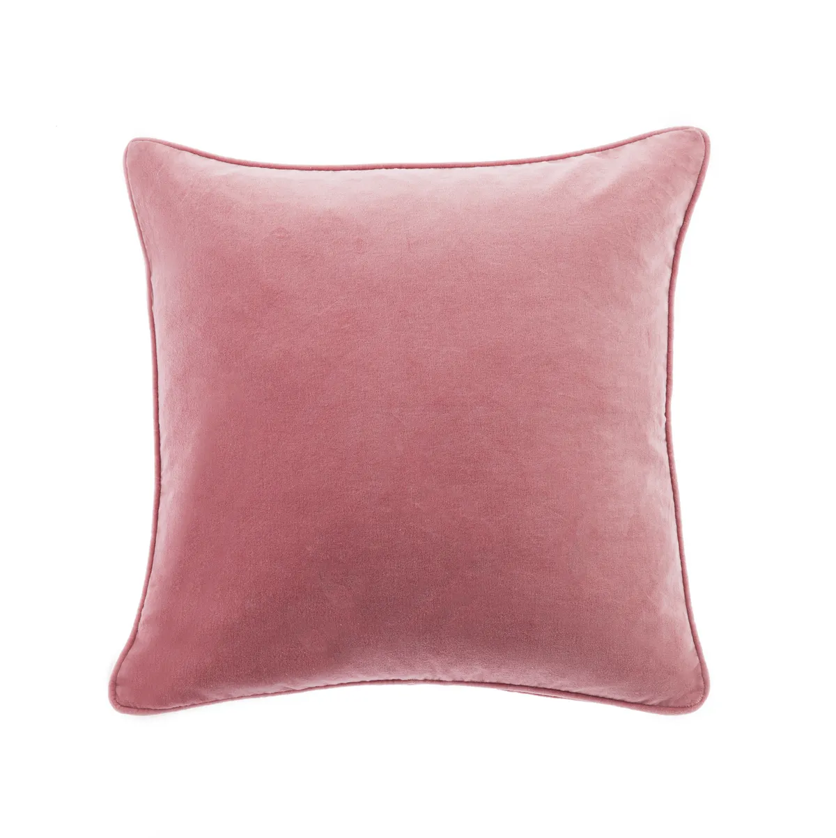 Clara Velvet Cushion in Dusky Pink, £20, Dunelm