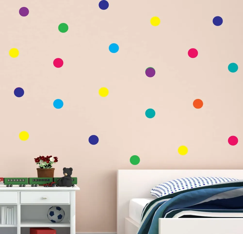 Polka Dot Wall Stickers, pack of 100, £9.99, Amazon.co.uk