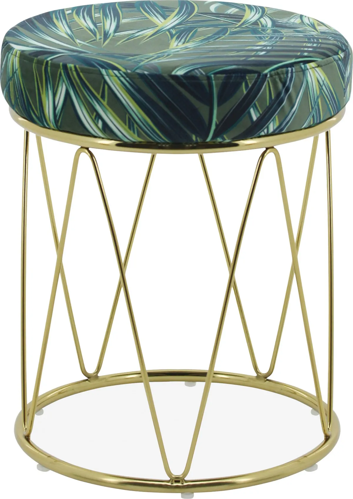 £59 from Cult Furniture Accessorise a vanity table with this Harmony geometric low stool in plush velvet.