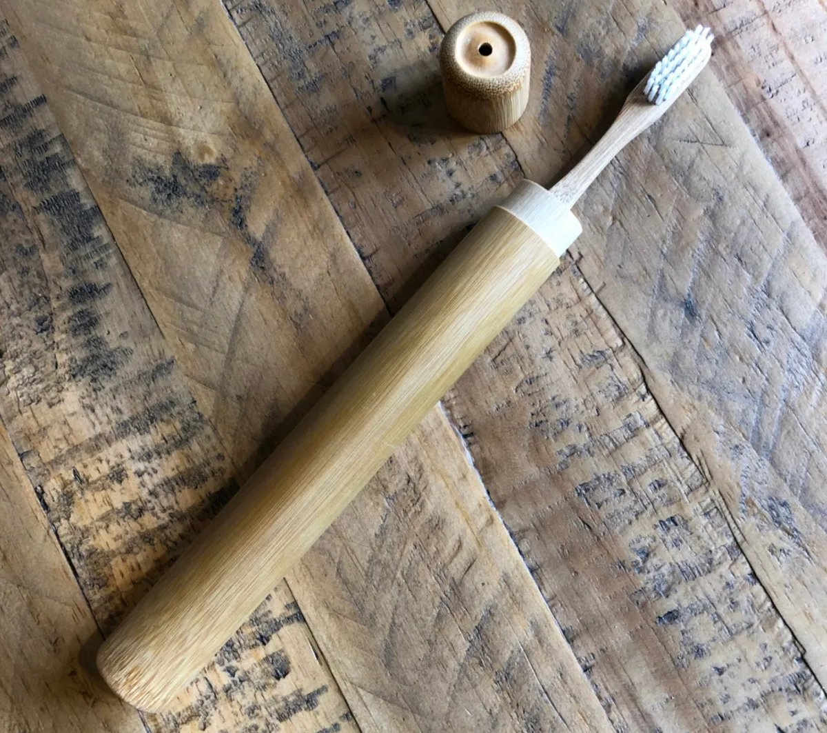 Bamboo Toothbrush and Travel Case