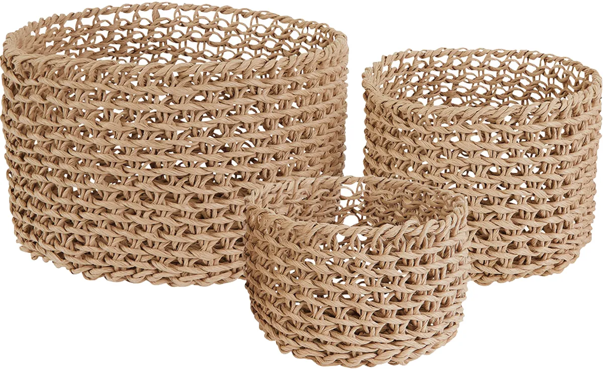 Ashkhan natural storage baskets, £25 for a set of three, Habitat