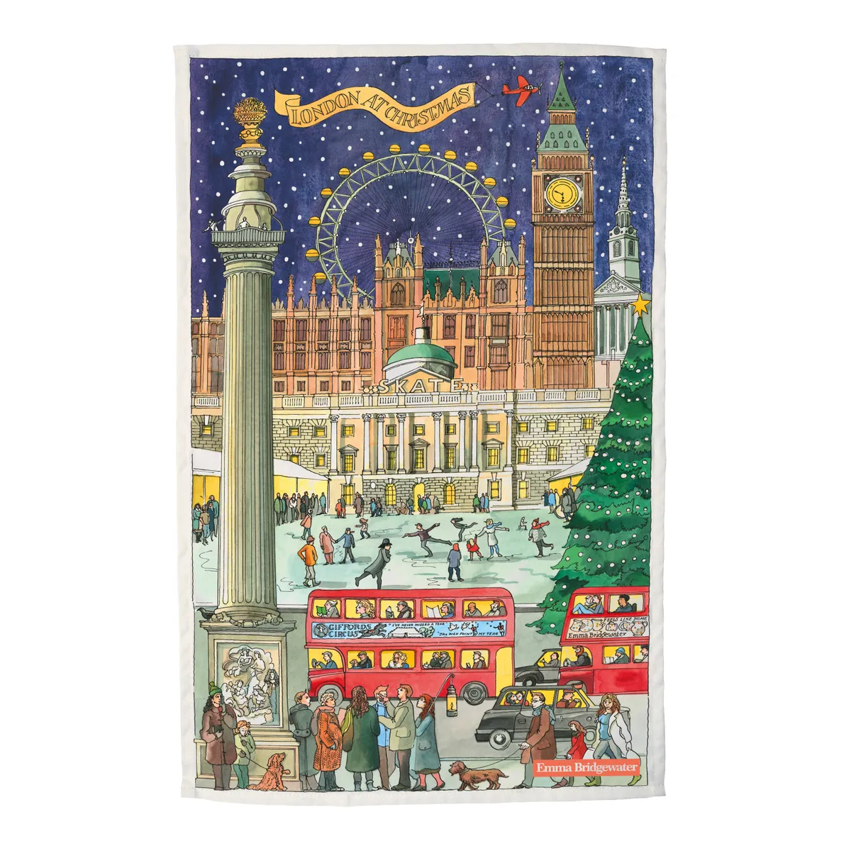 Cities of Dreams London at Christmas Tea Towel, £12.00