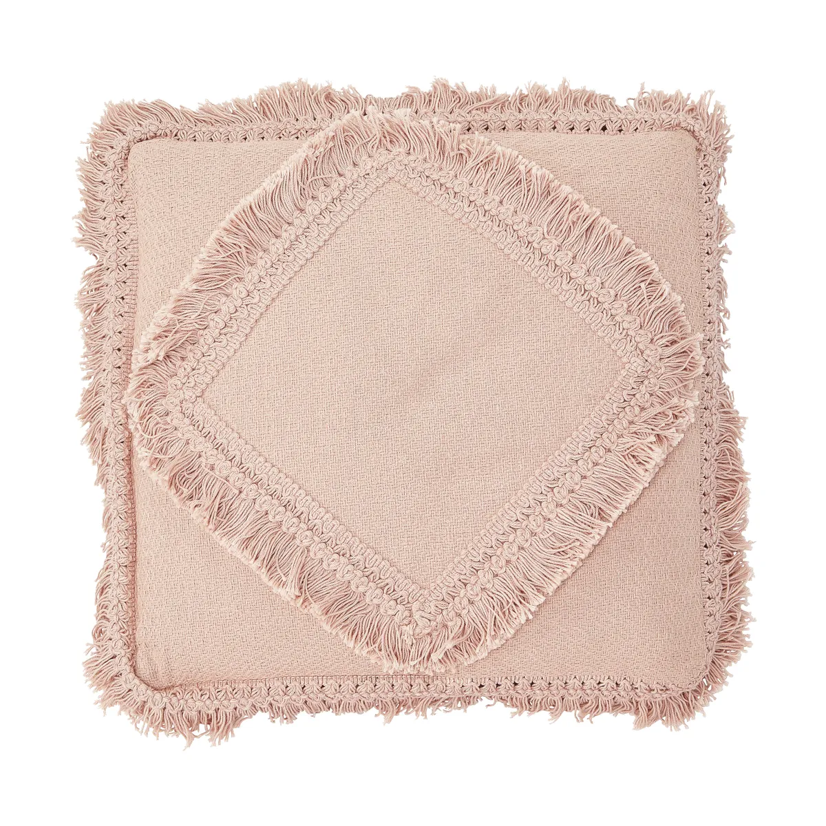 Pink linen frayed cushion, £12.99, HomeSense