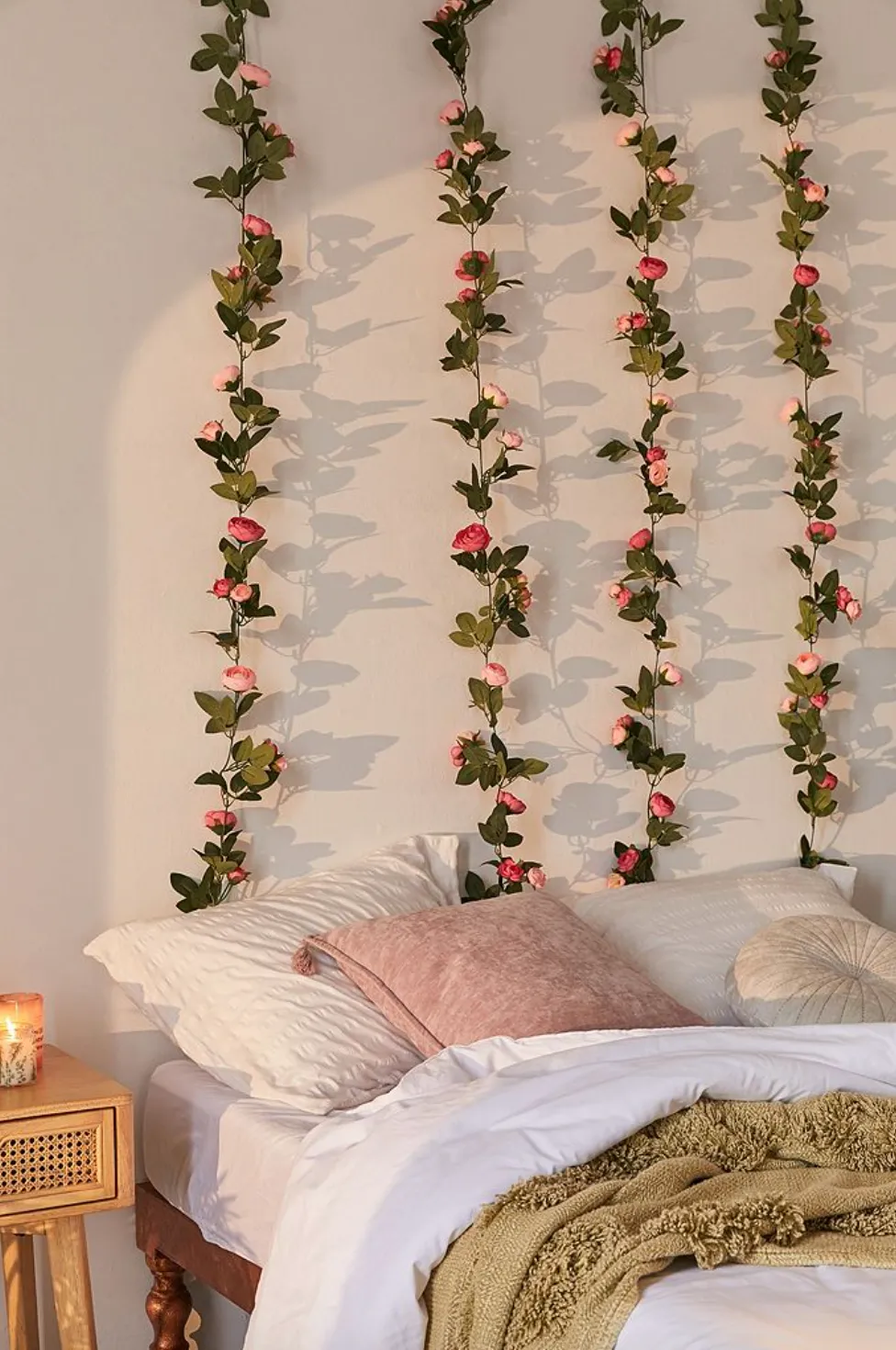 Decorative Pink Rose Vine Garland, £10.00, Urban Outfitters
