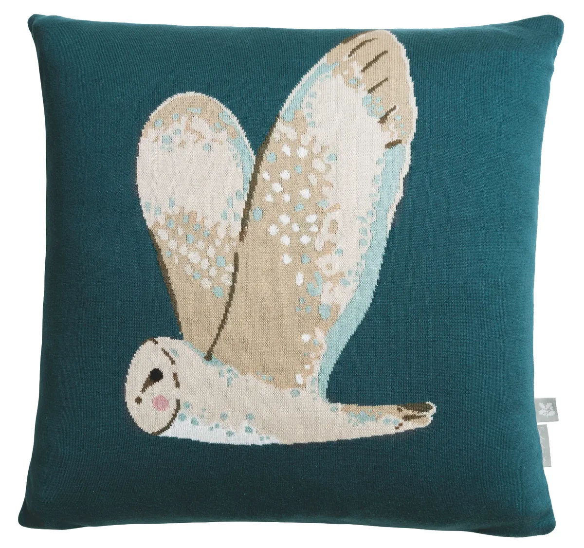 Owl knitted cushion, £49, Sophie Allport