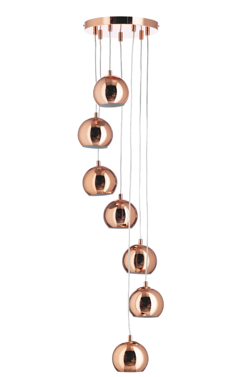 Benson cluster ceiling pendant in Polished Copper, £100, BHS
