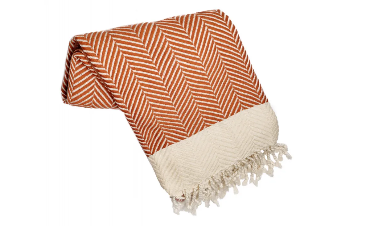 Roll over image to zoom in Stacey Solomon x Amazon Handmade: Herringbone Handwoven Throw Blanket