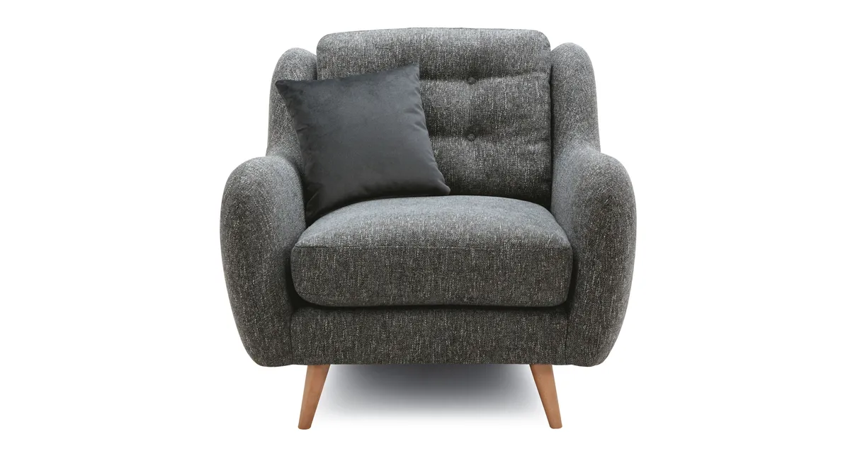 French Connection Camden armchair in Steel, £549, DFS