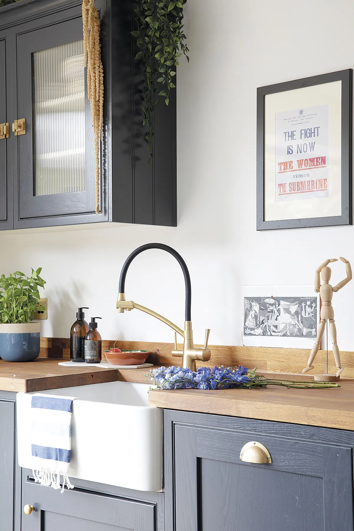 ‘I was inspired by Instagram account @thehousethatblackbuilt to buy the Gappo tap,’ says Sam. ‘We love having the flexible hose’