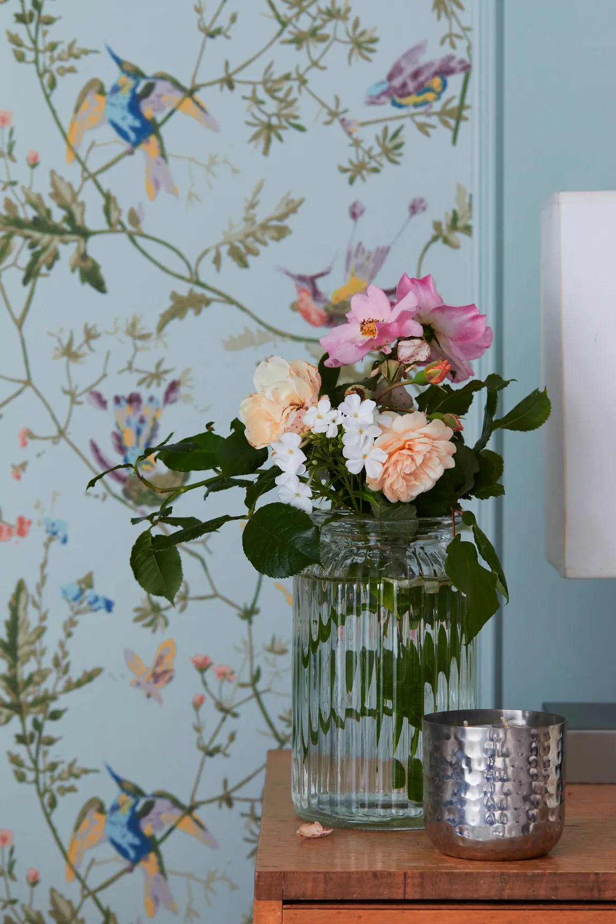 Good idea! On a tight budget? You can still have pricey wallpaper – use it in panels rather than over a full wall.