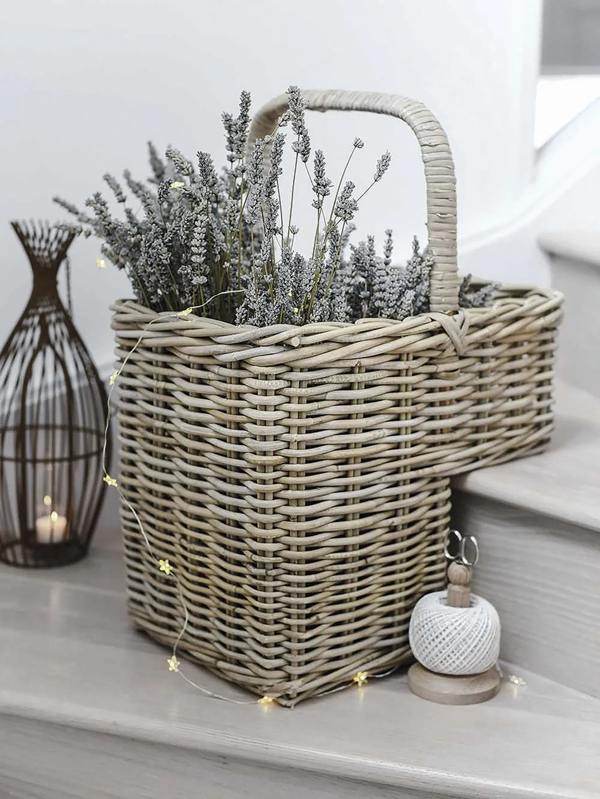 Stair basket with hoop handle, £29.95, Nordic House