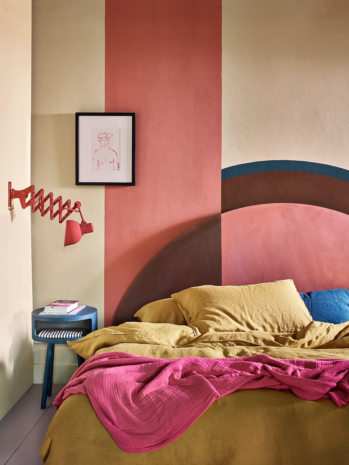 pink bedroom ideas - Annie Sloan Scandinavian pink 