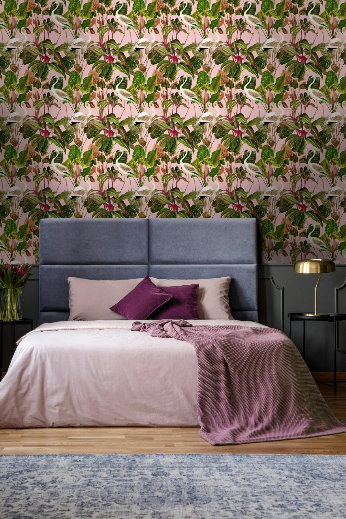 pink bedroom ideas - Mindthegap Palm Springs Beverly Hills Pink Wallpaper Tropical Bedroom Lifestyle