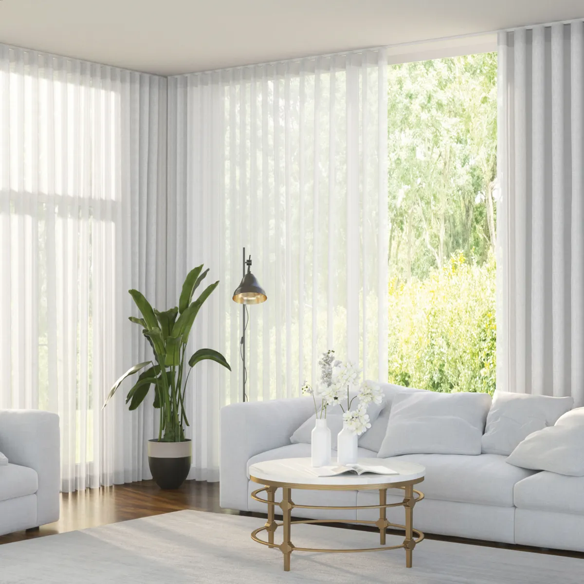 Wave Tahiti voile snow curtains, from £22.35, Curtains 2go