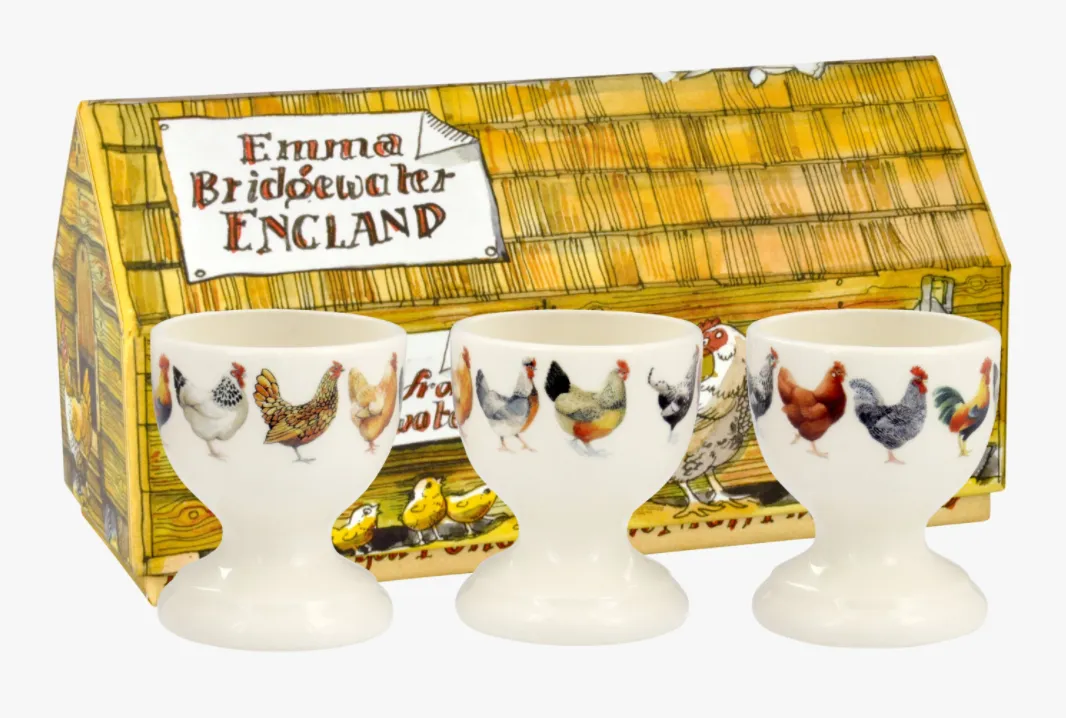Emma Bridgewater Hen & Toast Set of 3 Egg Cups Boxed