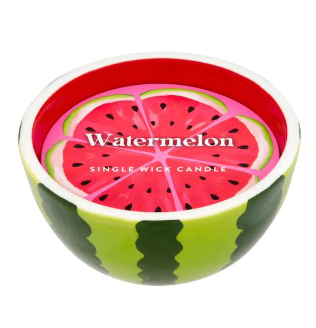 Watermelon ceramic candle