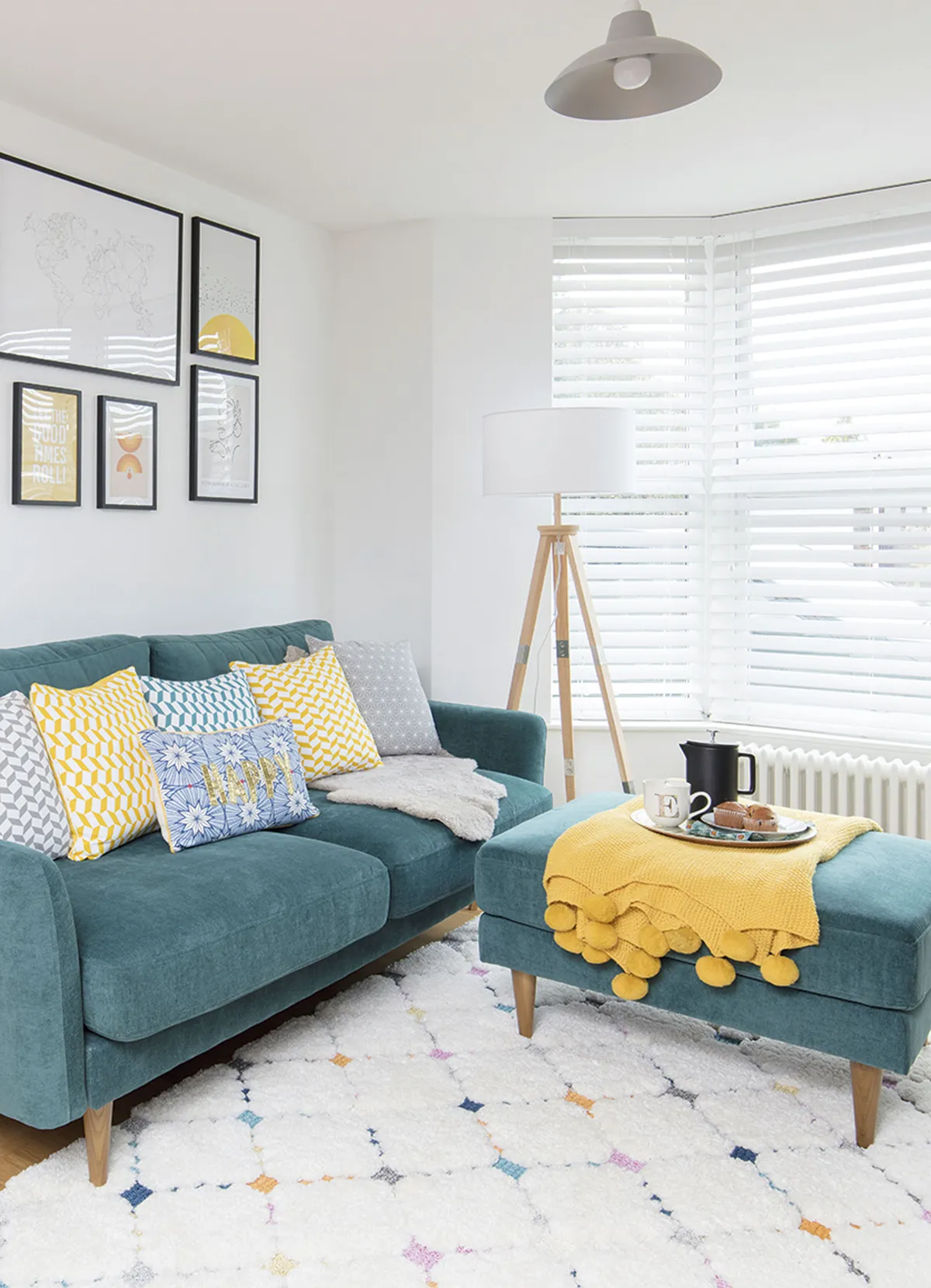 Living room makeover: 'We were inspired by bright Scandi designs'