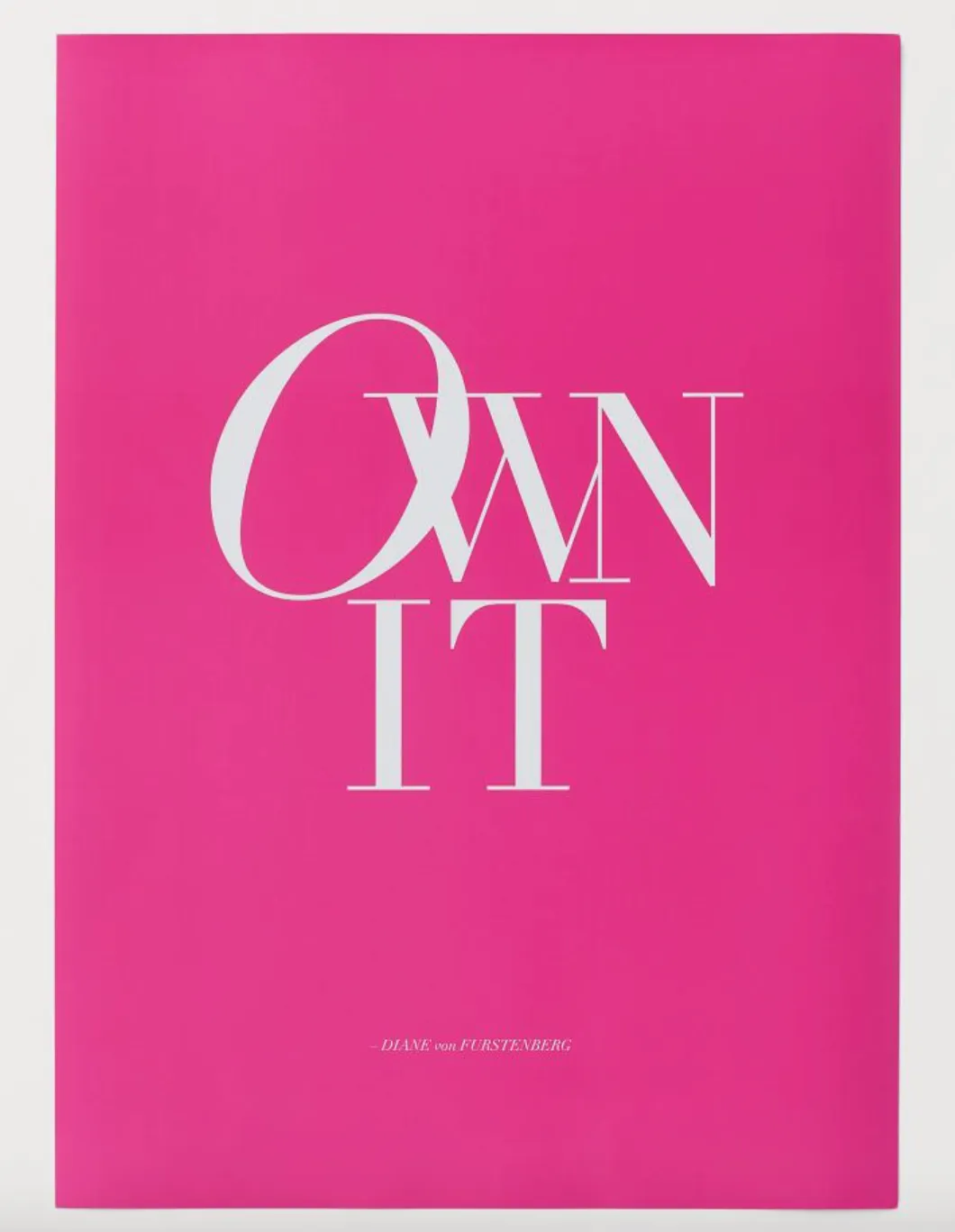 H&M Home x Diane von Furstenberg quote poster