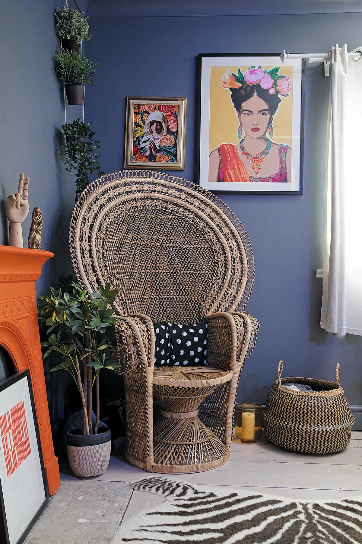 Rachel's peacock chair, from World of Wicker in Bolton
