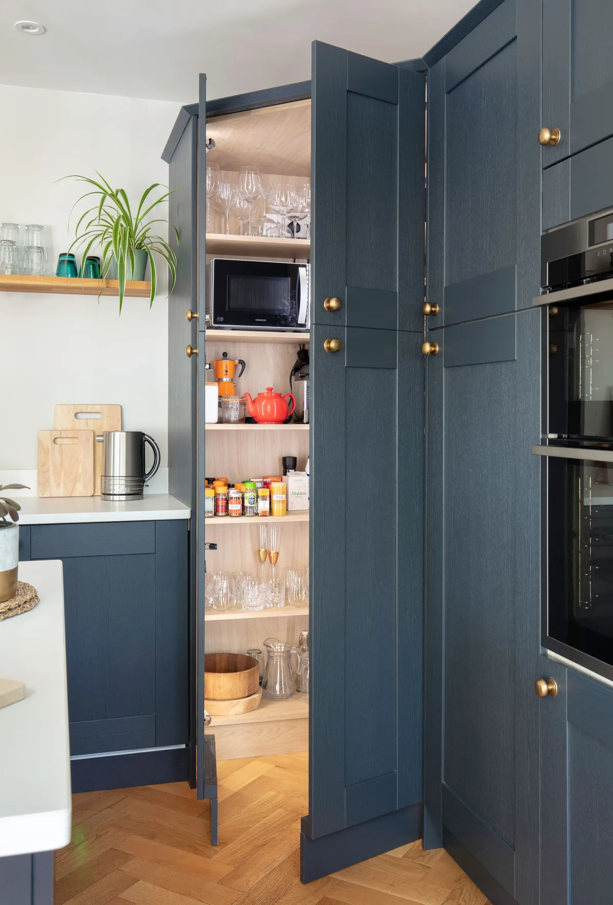 If you’re a keen cook, plan plenty of storage into your kitchen refurb, as Sara has with her dreamy walk-in pantry
