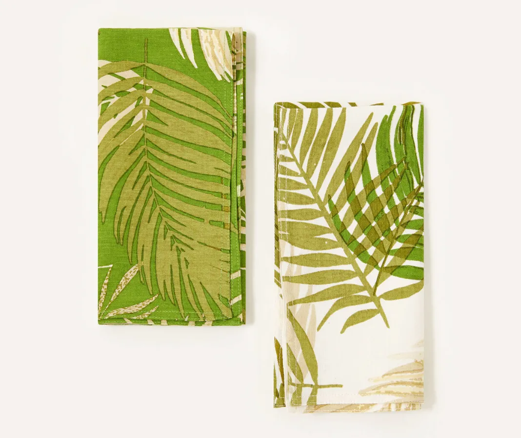 Palm print reusable napkin set