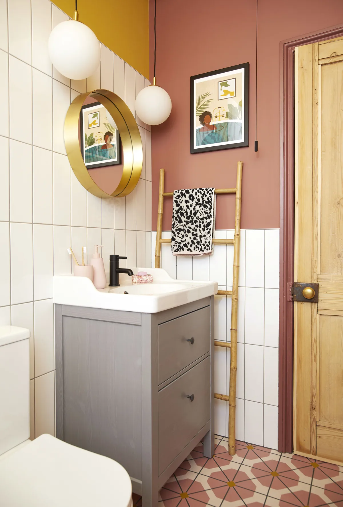 ‘We spent months researching the best cabinets as we needed decent storage for all our bathroom products; this one is perfect as it has plenty of surface space on the basin for toothbrushes and soap’