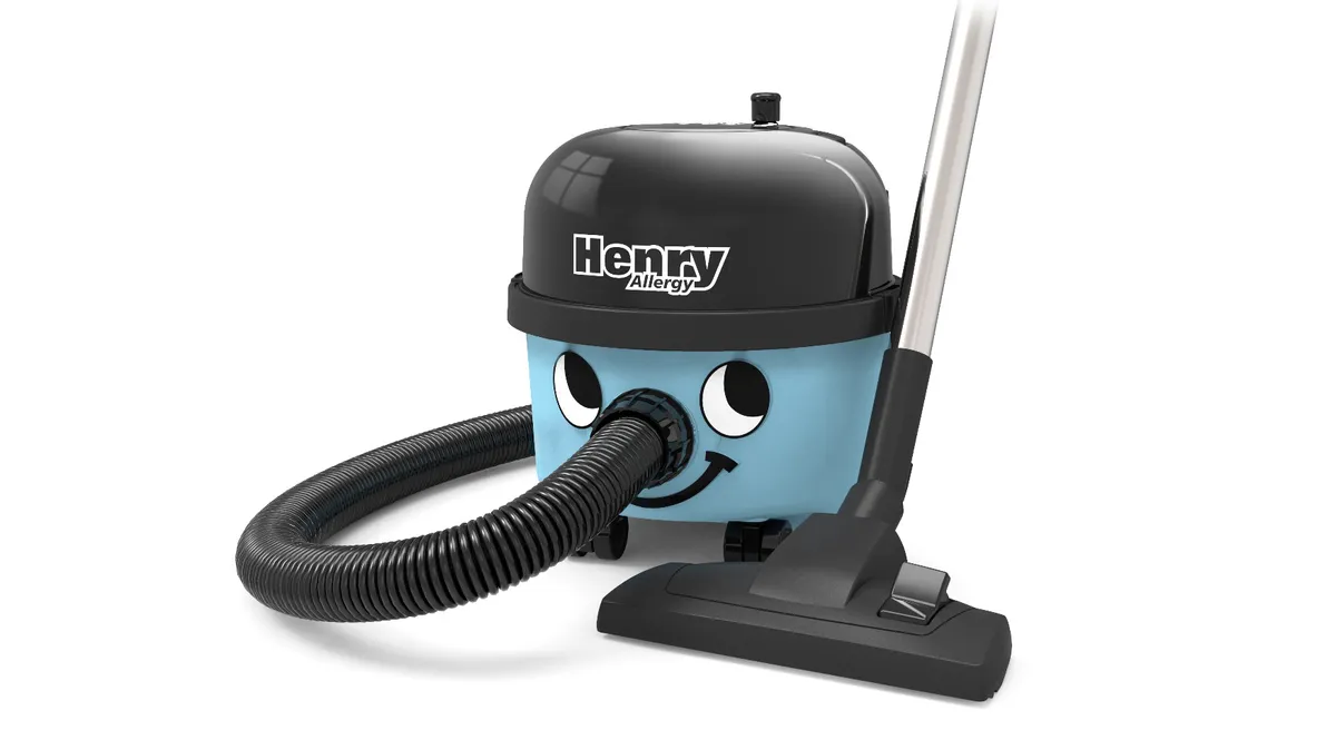 Henry allergy vacuum cleaner on a white background