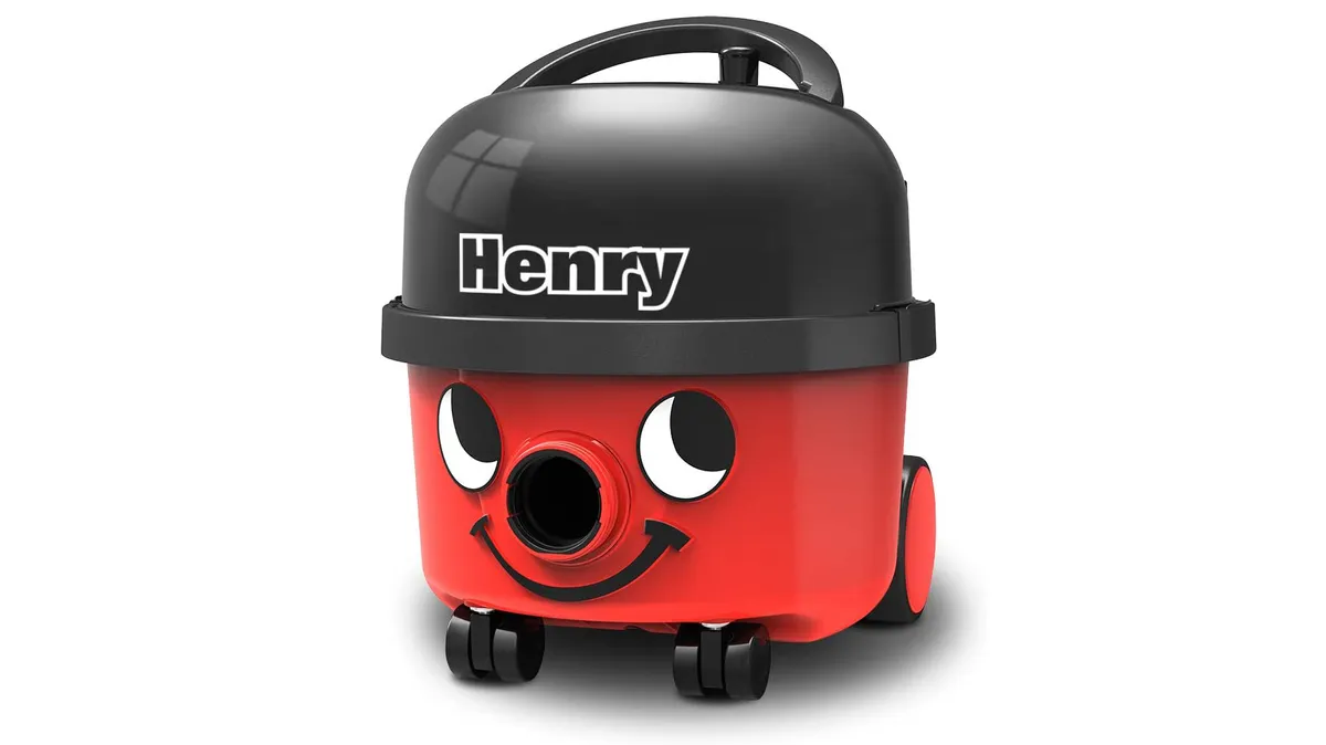 Henry hoover on a white background