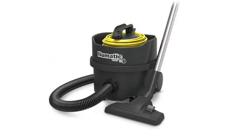 Numatic Eco hoover on a white background