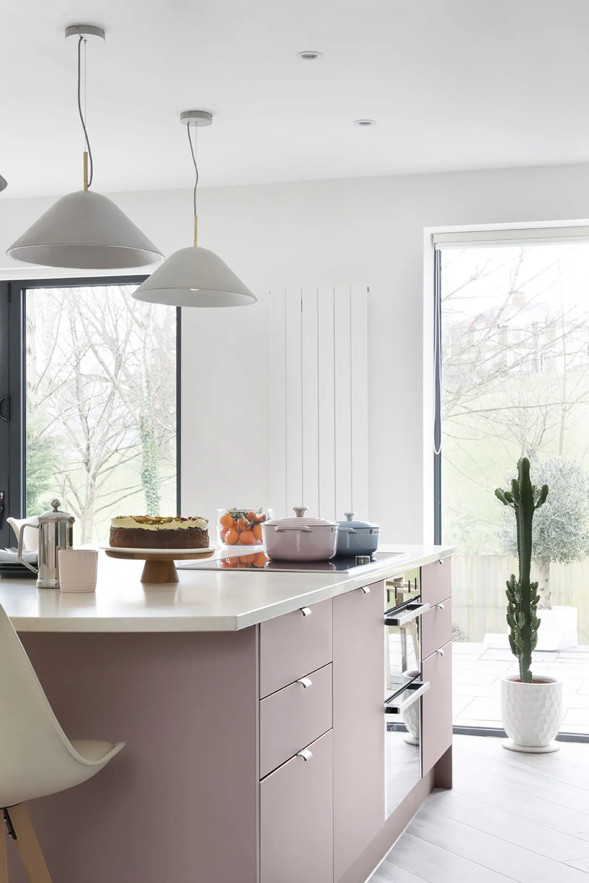 ‘Our kitchen overlooks a really pretty park, so we were keen to incorporate the view into the design,’ says Alexandra. They fitted an almost floor-to-ceiling window, and double doors in the dining area, to frame the view