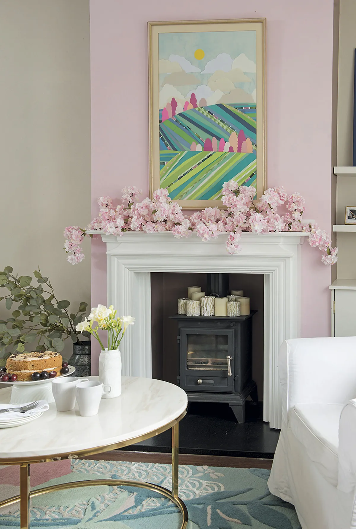 'My pastel living room is full of character'