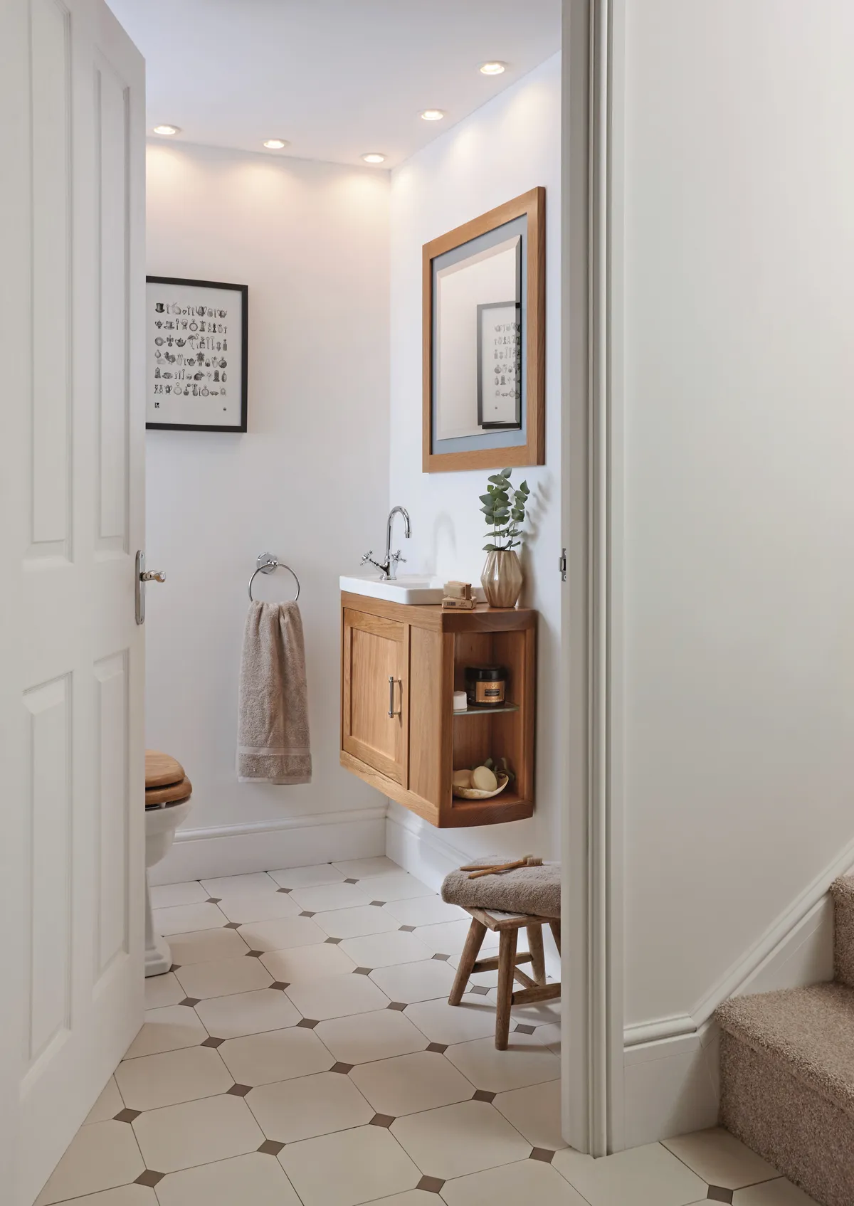 Thurlestone Cloak offset vanity unit, £615, Imperial Bathrooms