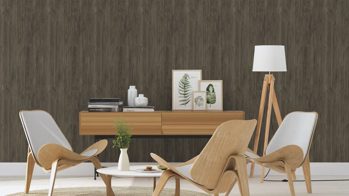 Albany Industrial Textures wooden-effect wallpaper, £26.99 per roll, Wallpaper Direct