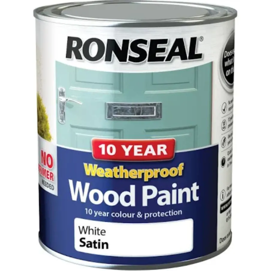Ronseal White Satin Wood paint