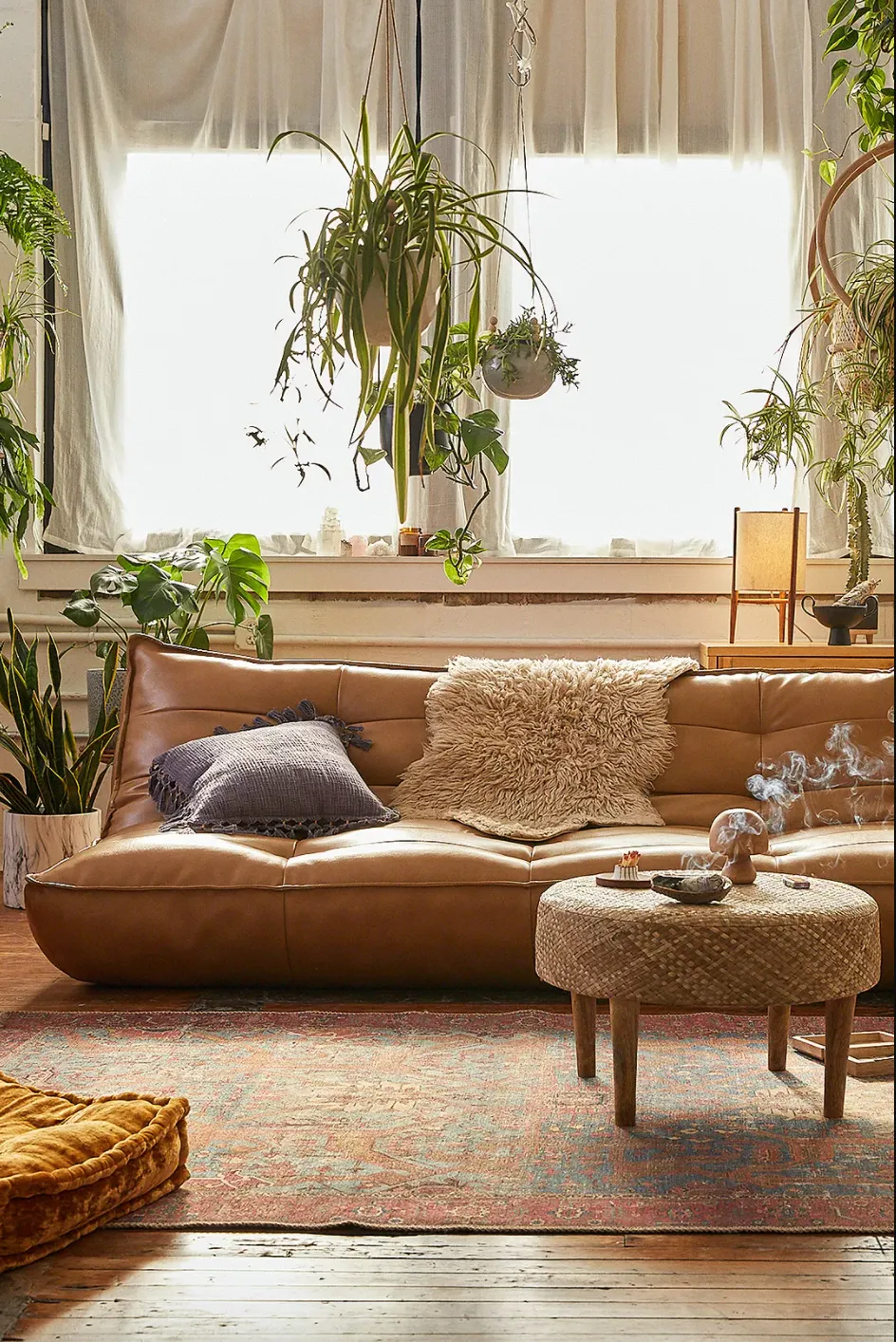 Greta Recycled Leather XL Sofa Bed, Urban Outfitters