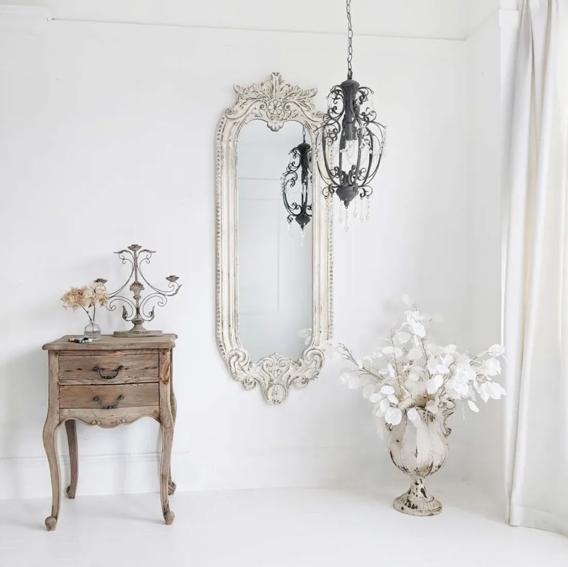 Elodie Pendant Chandelier in French Grey, The French Bedroom Company
