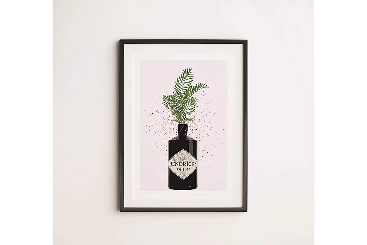 Gin bottle print