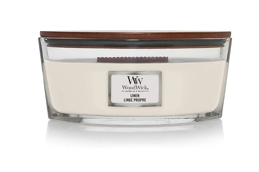 Woodwick candle, linen