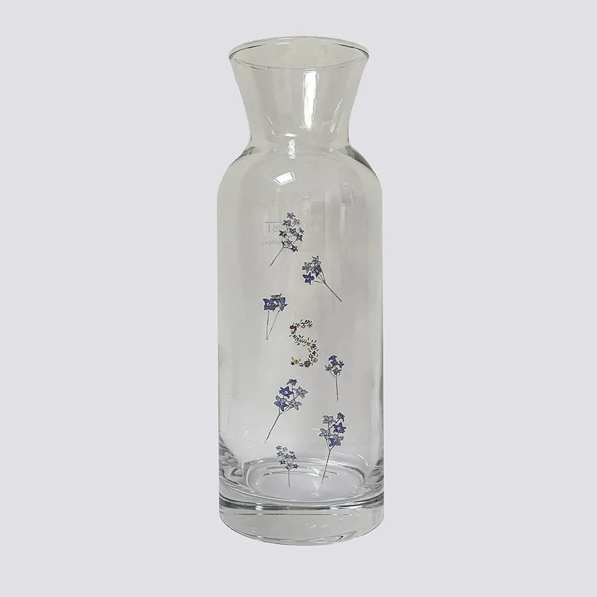 Glass flowery vase