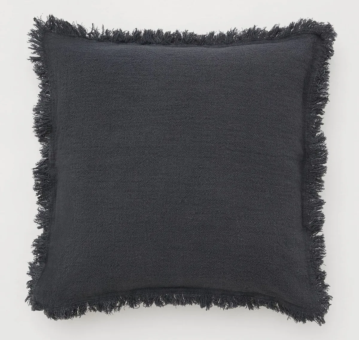 Dark grey linen cushion
