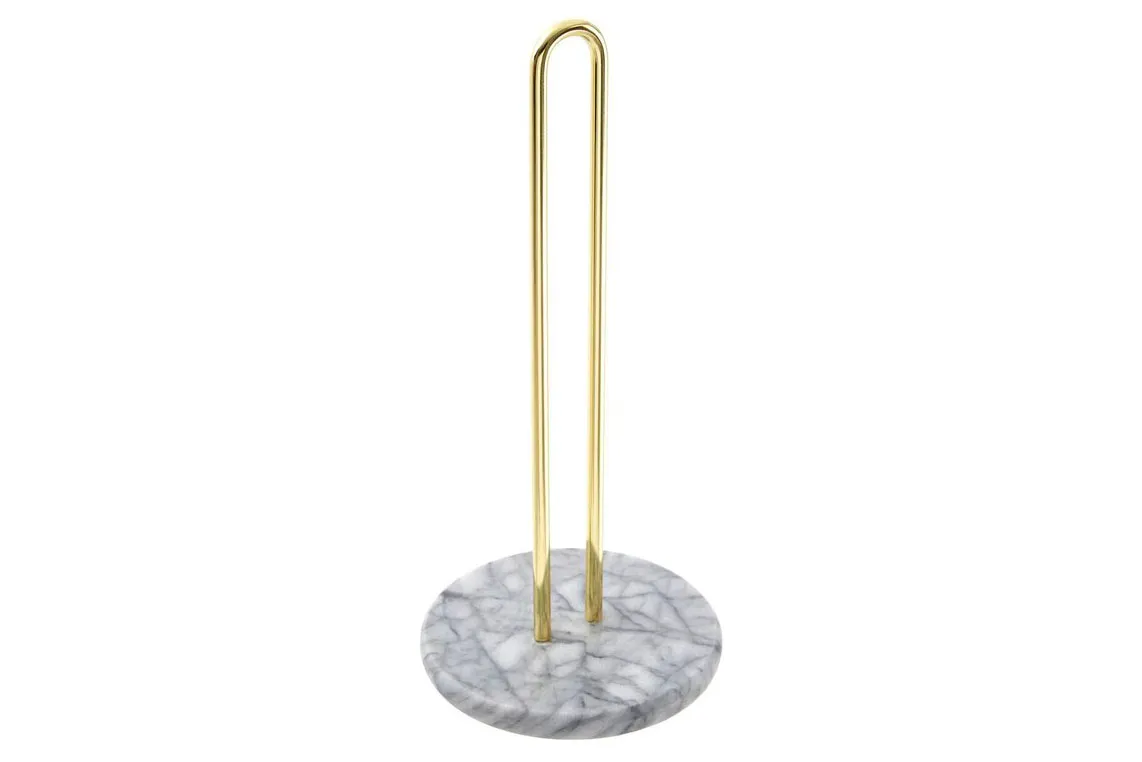 Marble and Brass Kitchen Roll Holder