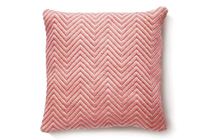 Pink indoor and outdoor cushion