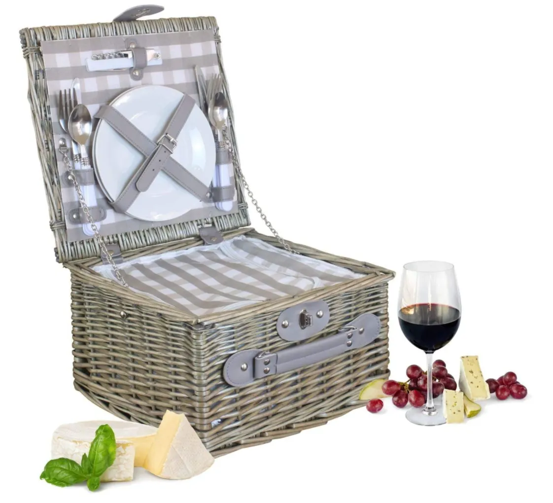 Wrenbury 12” Fitted Deluxe Compact Picnic Hamper